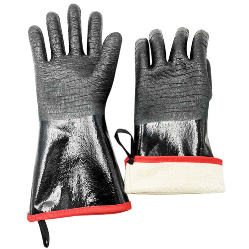 Heavy-duty neoprene high-temperature oven-resistant steam-resistant BBP barbecue flame-retardant heat-proof oil-proof and anti-scalding labor protection gloves