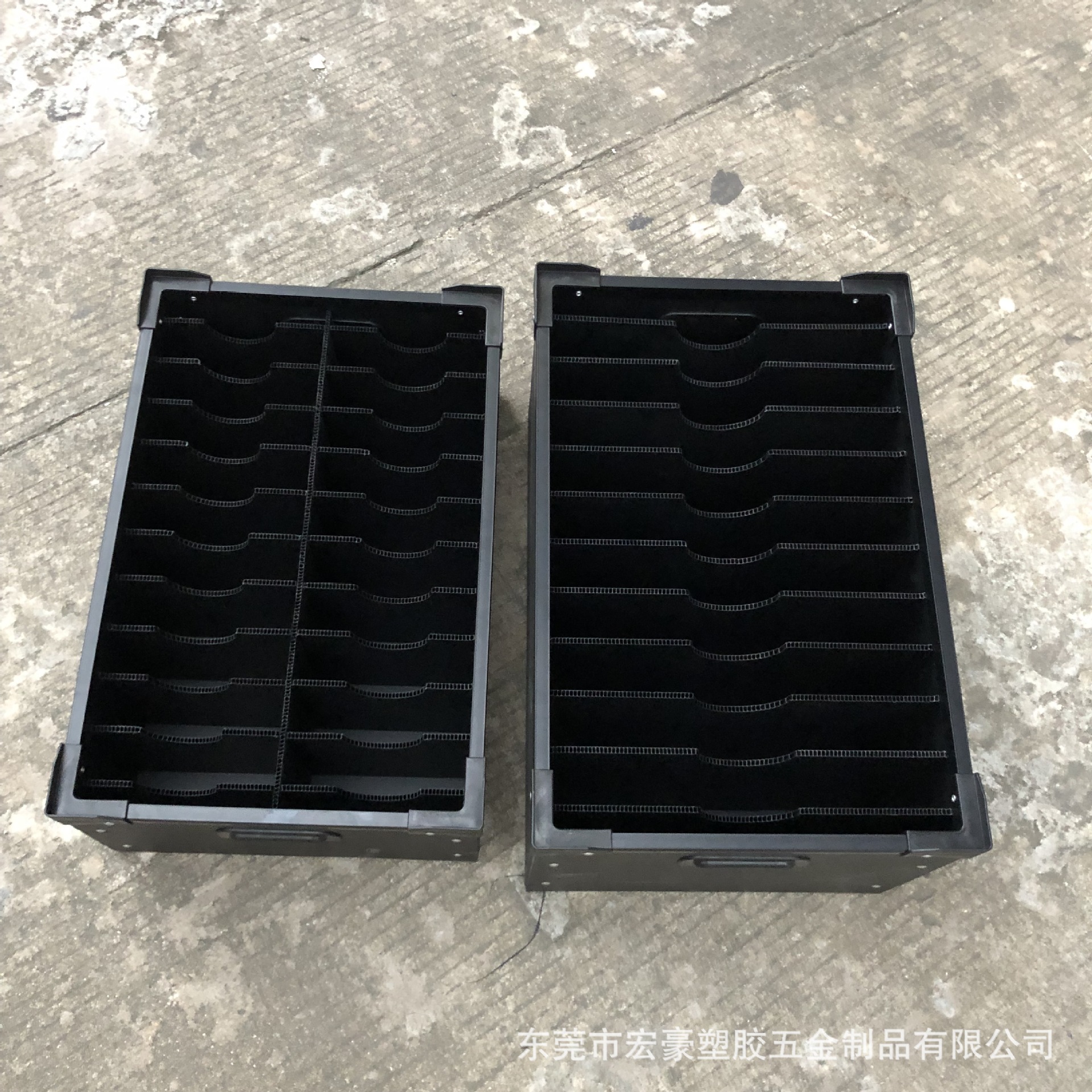 生产加工防静电中空板周转箱 刀卡隔板物料箱 带隔板PCB防静电箱-阿里巴巴