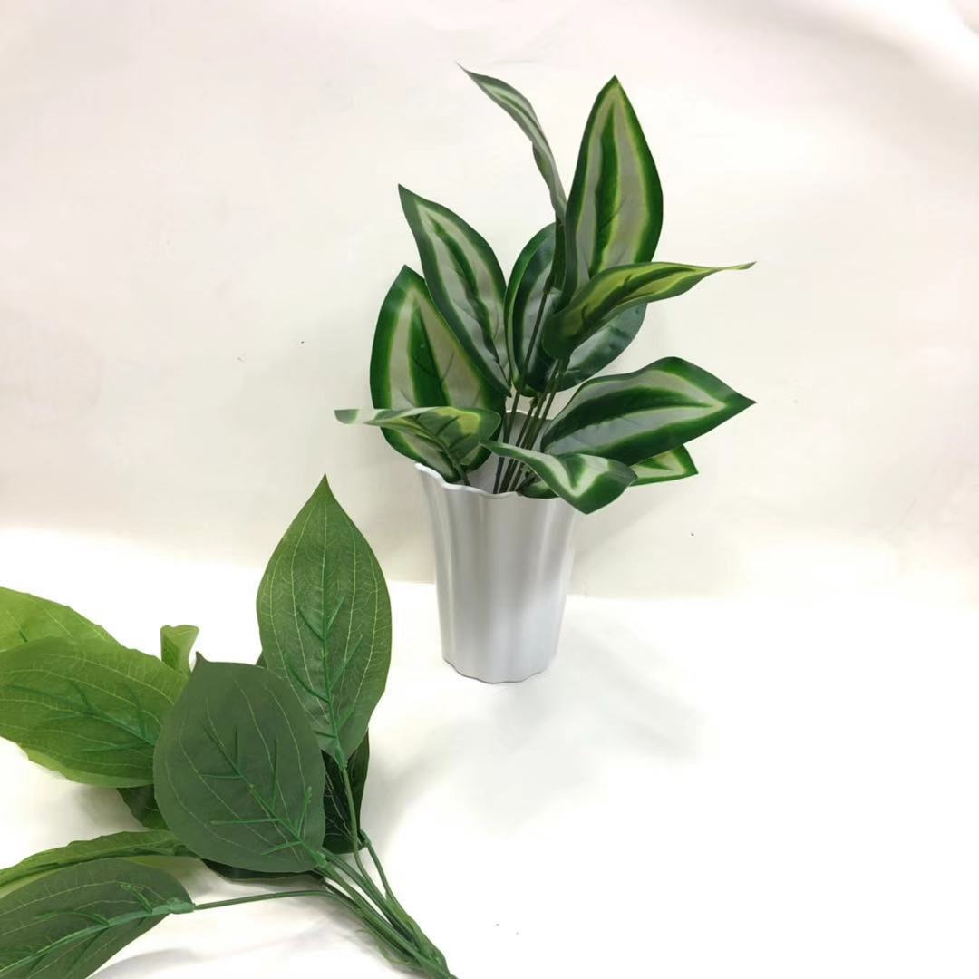 Simulated bird's nest fern, magnolia leaf, simulated plant wall accessories, DIW small bonsai, green plants, hand-felt leaves, Brazilian wood detail image 2