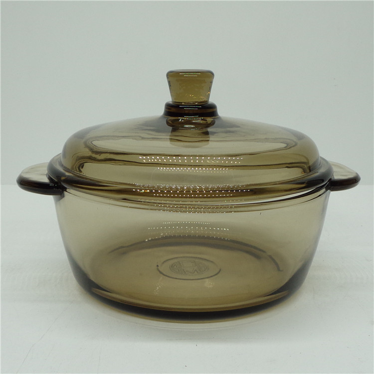 European Style Glass Crystal Pot with Lid Kitchen Tableware Binaural Soup Pot Tea Bowl Pot Opening Promotion