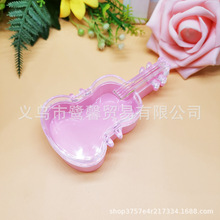 外贸货源创意喜糖盒透明彩色小提琴小吉它糖果盒义乌工厂直销批发