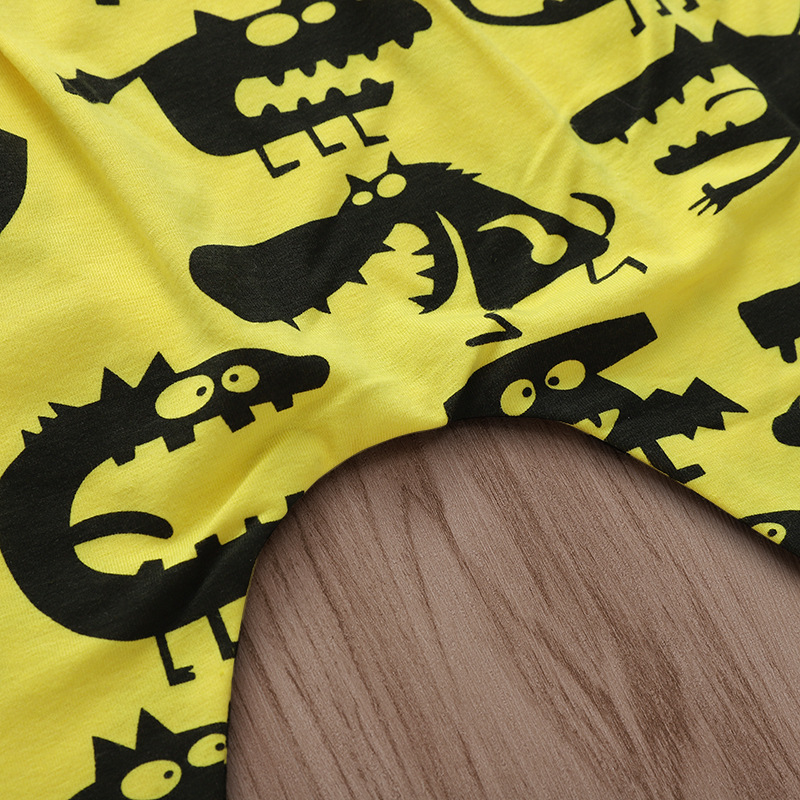 Baby Cotton Pants - Monster Print