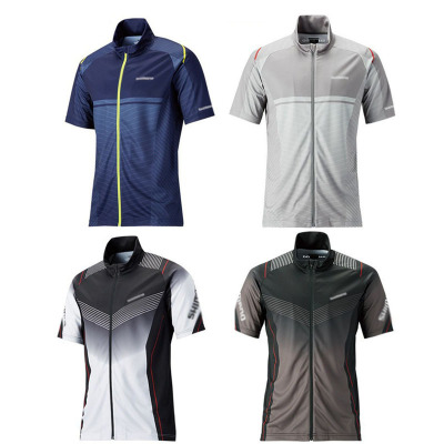 源头厂家定制防晒透气防风速干短袖立领釣魚服 户外运动垂钓服