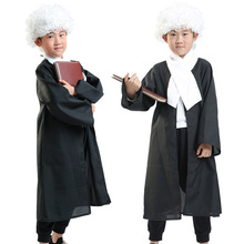 萬聖節表演服裝兒童律師服幼兒園職業扮演法官服裝過家家表演服裝