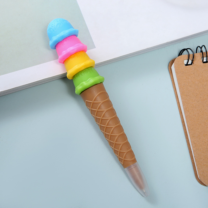 Cute Creative Four-layer Ice Cream Black Gel Pen Student Stationery display picture 3