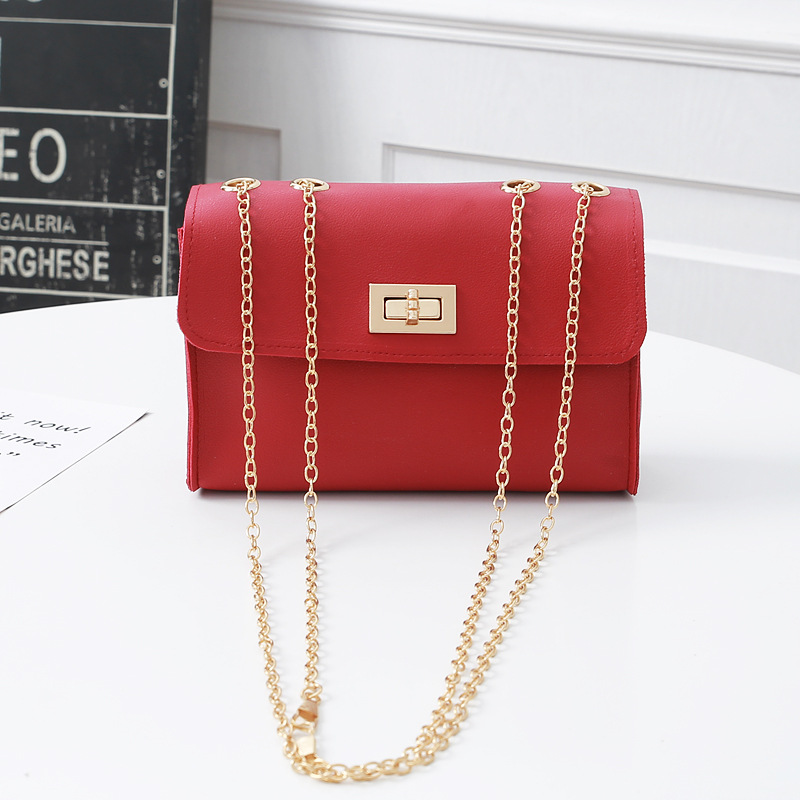 174g Weight Buckle Closure Type Single Shoulder Strap Strap Type Square Bag Bags Type Casual, Daily Occasion Pu Leather Material Solid Color Pattern All Seasons Season Women's Gender Cute Style Square Shape Light Grey, Pink, Red, Black Color Small Size Fashion Chain Shoulder Messenger Small Square Bag Chain Candy Color Shoulder Bag 16