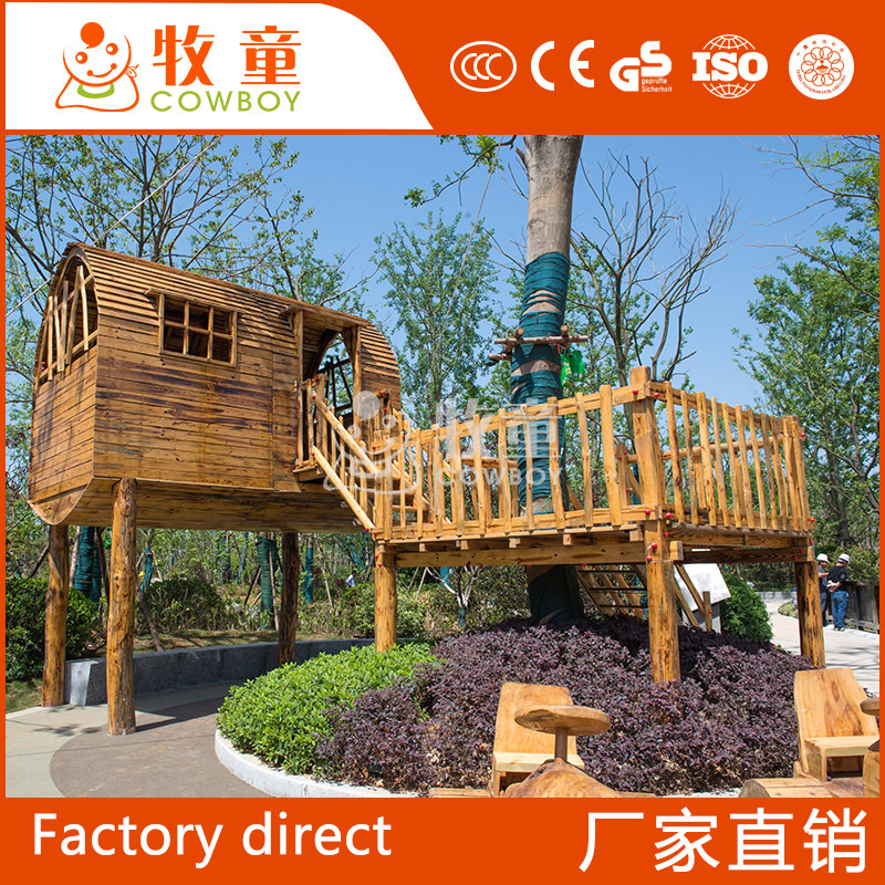 Scenic spot gran casa del árbol de diapositivas niños Parque de Atracciones combinación de diapositivas al aire libre de acero inoxidable giratoria equipo de diapositivas