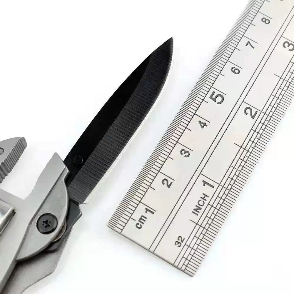 Плоскогубцы-ключ XZ_0031, нержавеющая сталь 2CR13, складной походный нож многофункциональный (12×4×0,8 см)
