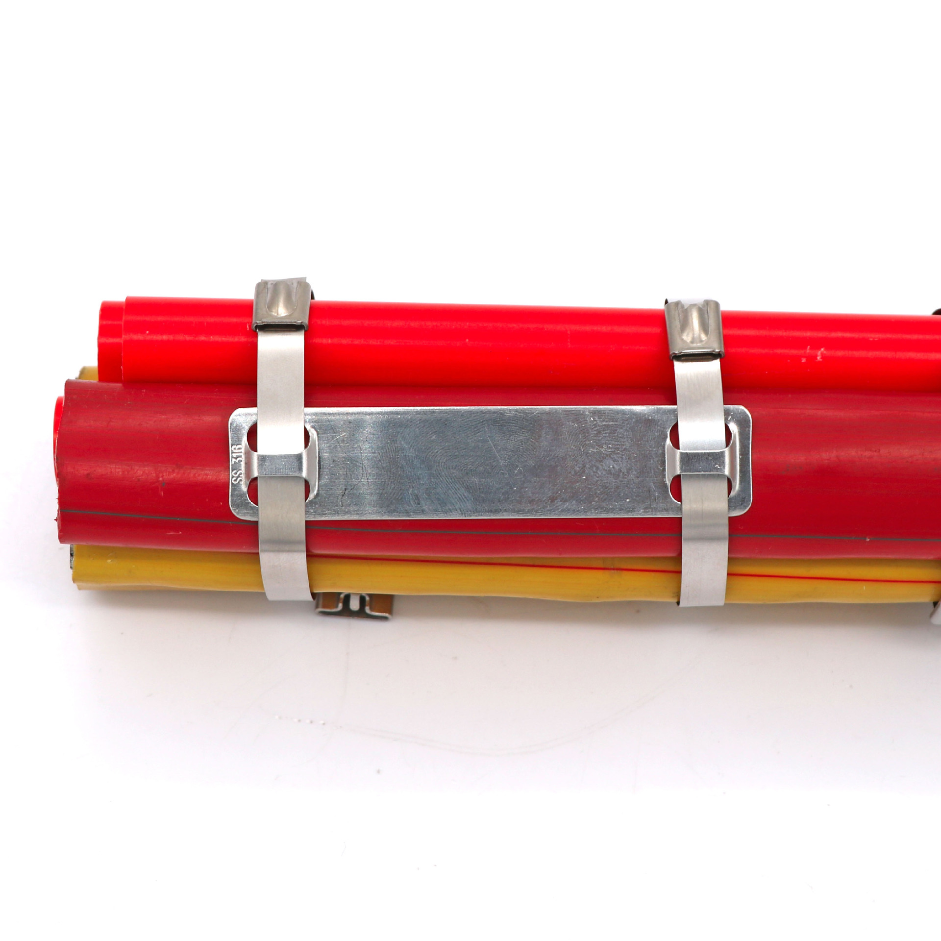 厂家供应0.4*19*89mm交通标牌不锈钢标志带（椭圆孔材质304、316