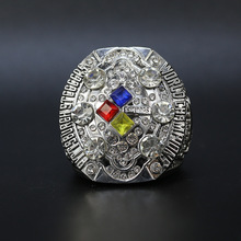 2008 匹兹堡钢人 NFL 超级碗冠军戒指钢膜 定制戒指