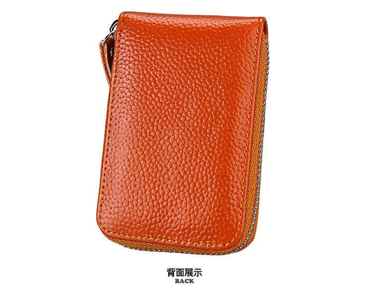 60g Weight Zipper Closure Type Business Occasion Genuine leather Material Solid Color Pattern Unisex Gender Coffee, Royal Blue, Orange, Dark Blue, Pink, Purple, Red, Green, Yellow, Black Color Unisex Solid Color Genuine Leather Coffee Royal Blue Orange Zipper Card Holders 36