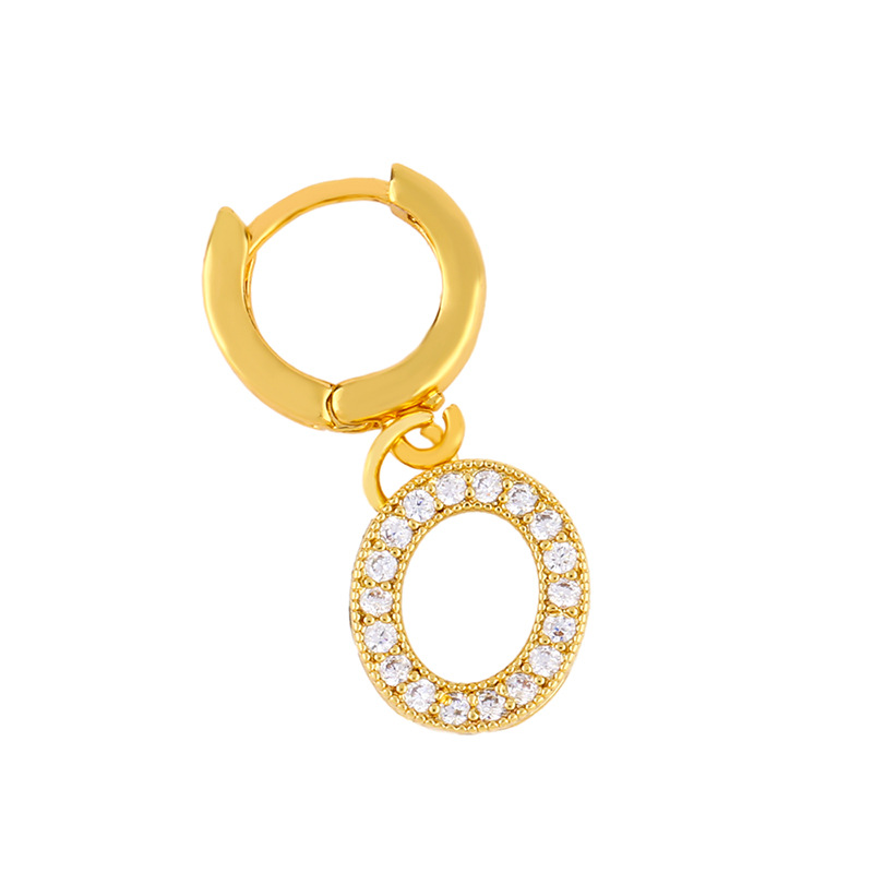 Alphabet Earrings With Diamonds display picture 3