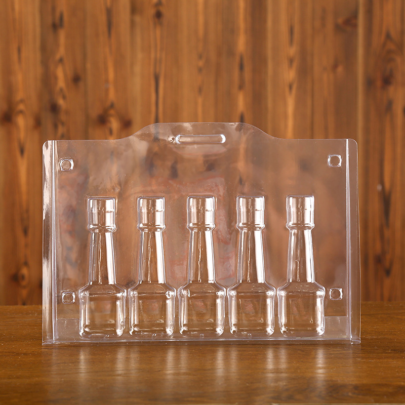 新款燃油宝吸塑托方形三瓶装五瓶装六瓶装塑料透明吸塑包装盒批发