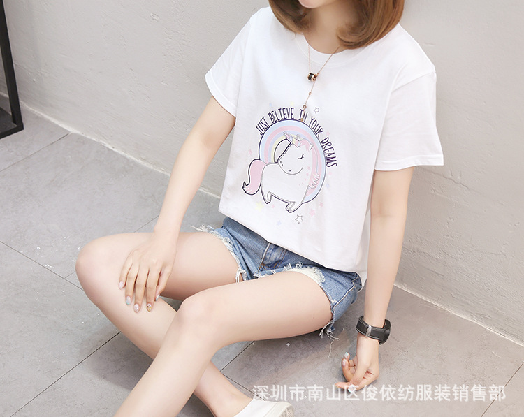 T shirt femme JUNYI TEXTILE VêTEMENTS en Coton - Ref 3314766 Image 161