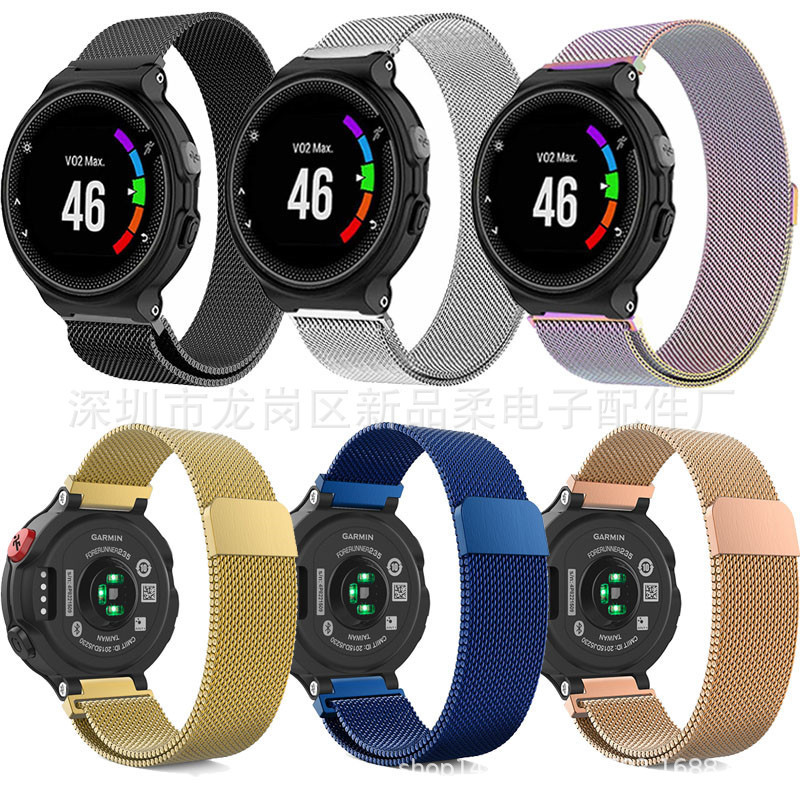 For Jiaming Forerunner235 Milan Strap Stainless Steel Magnetic Loop Strap Jiaming Milan Strap
