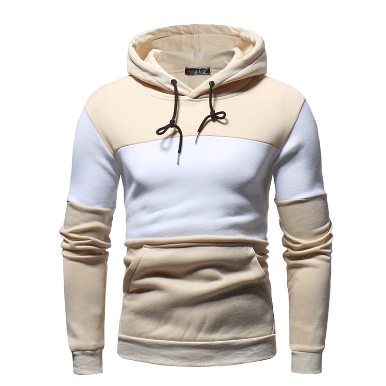 Men's Clothing Spring and Autumn New Men's Clothing Splicing Contrast Color Sweatshirt_maomaolike.com