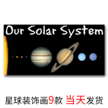 速卖通热销宇宙星球海报太阳系书房挂画喷绘帆布卧室装饰画