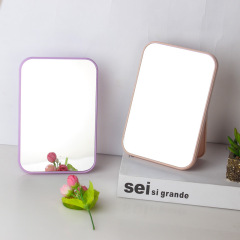 High-end flat mirror, desktop colorful vanity mirror, foldable portable large square princess mirror, vertical and horizontal face.