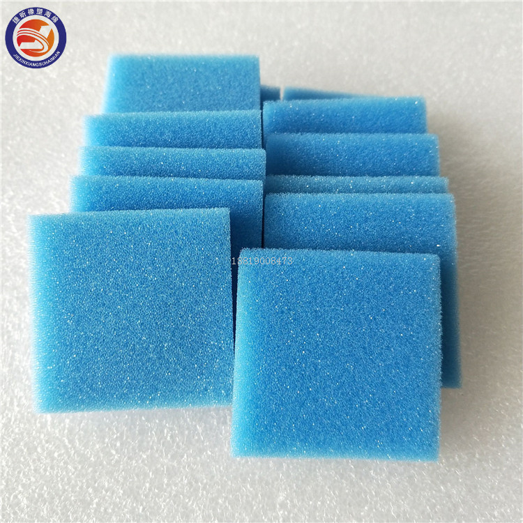厂家批发生产 5mm蓝色电刀清洁棉 细孔柔软海绵 自粘贴海绵