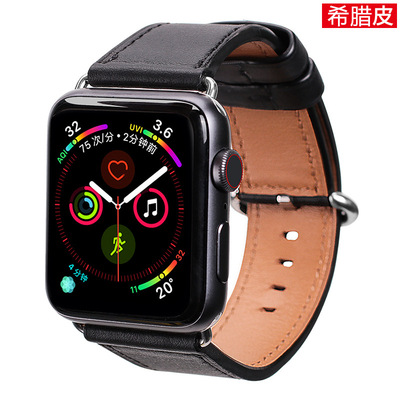 厂家直销适用苹果真皮表带 新款希腊皮iwatch4代通用苹果手表表带|ms