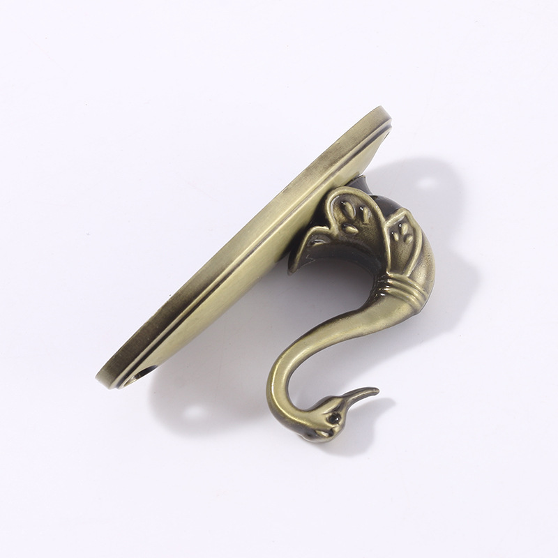 Factory supply modern minimalist zinc alloy curtain wall hook, creative little swan shape curtain hook wholesale