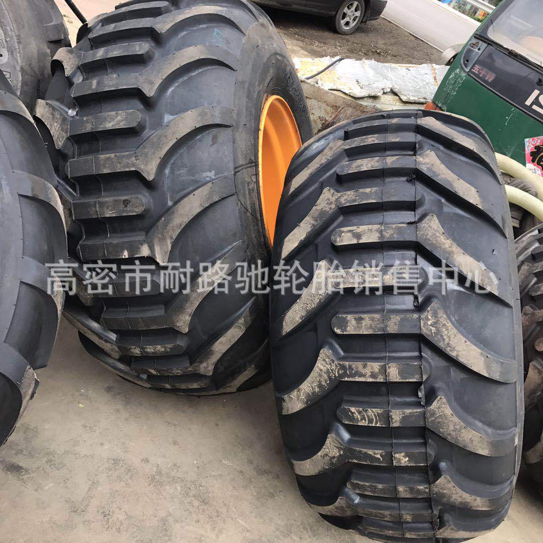 农业拖车运输车轮胎加宽胎315x2-22.5捆草机轮胎配钢圈315*2-22.5