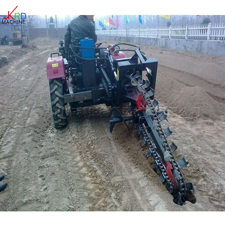 农用果园深沟新式旋耕机机 四轮拖拉机牵引地下管道开沟机 现货