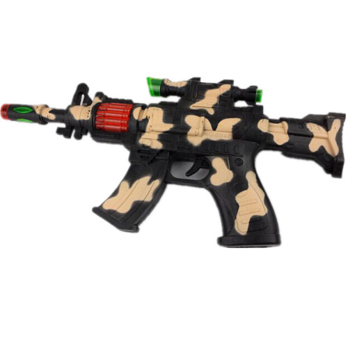 Camouflage luminous toy gun, simulated electric sound submachine gun, luminous street stall toys hot sale