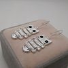 Ethnic metal jewelry, silver earrings, pack, ethnic style