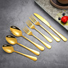 Cross -border 1010 stainless steel gold -plated knife and fork spoon Western dining sword fork restaurant tableware gift box set gift