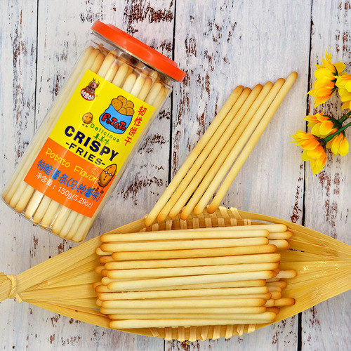 Hippopotamus Crispy French Fries 150G Potato Sticks Potato Flavor BBQ Flavor Finger-shaped Office Snacks