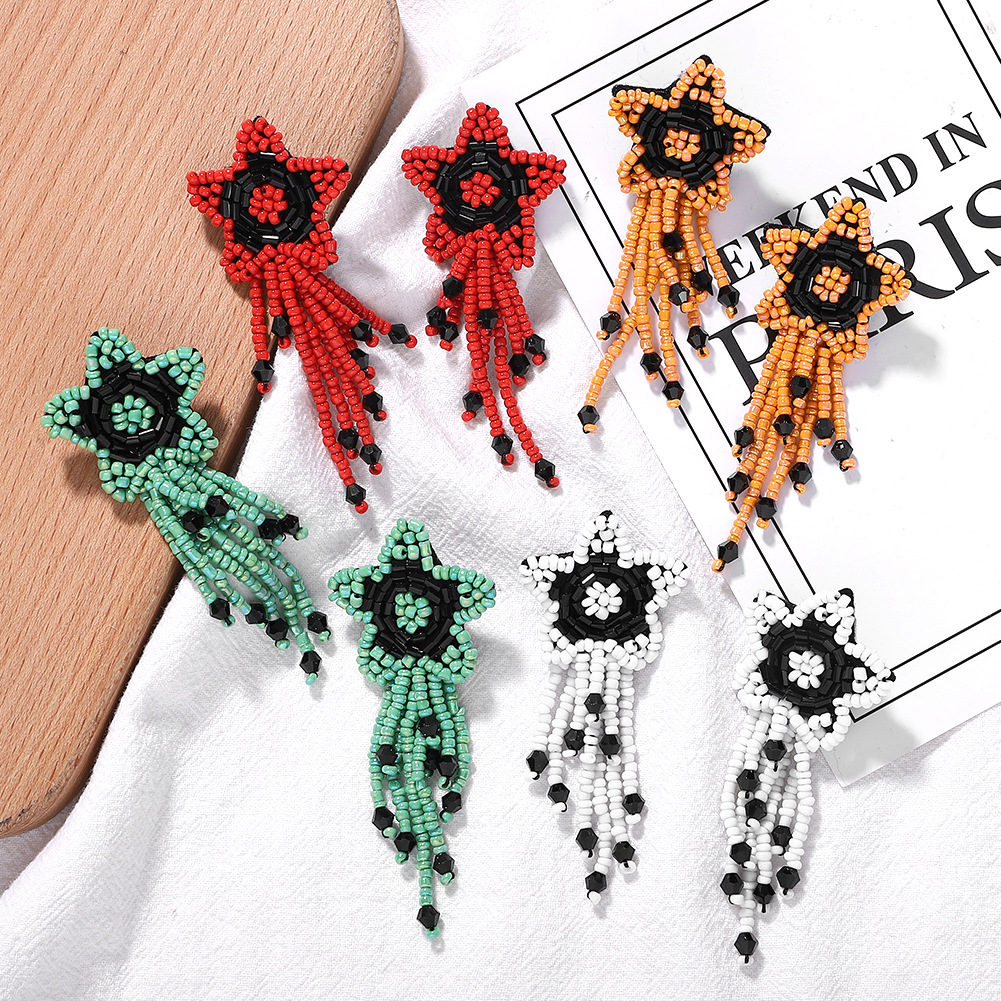 Funny Mizhu Tassel Earrings Unique Earrings Fashion Earrings Accessories display picture 4