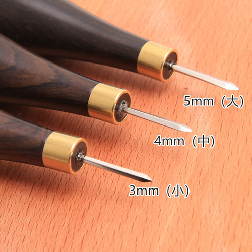 Handmade leather goods DIY sandalwood diamond awl purple sandalwood diamond awl leather awl diamond awl rhombus awl rhombus chopper
