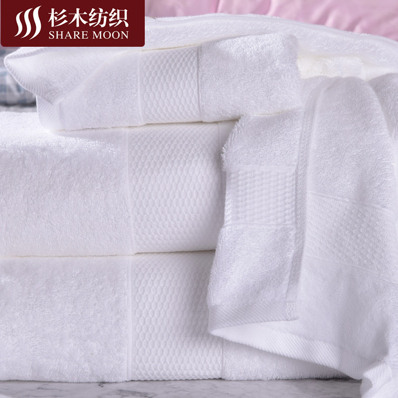 Cotton White 16 Spiral Gaestgiveriet Hotel towel pure cotton hotel Washcloth Bath towel Factory wholesale