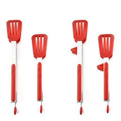 Factory wholesale silicone food tongs 2-piece set, silicone BBQ tongs, baking tongs, food tongs