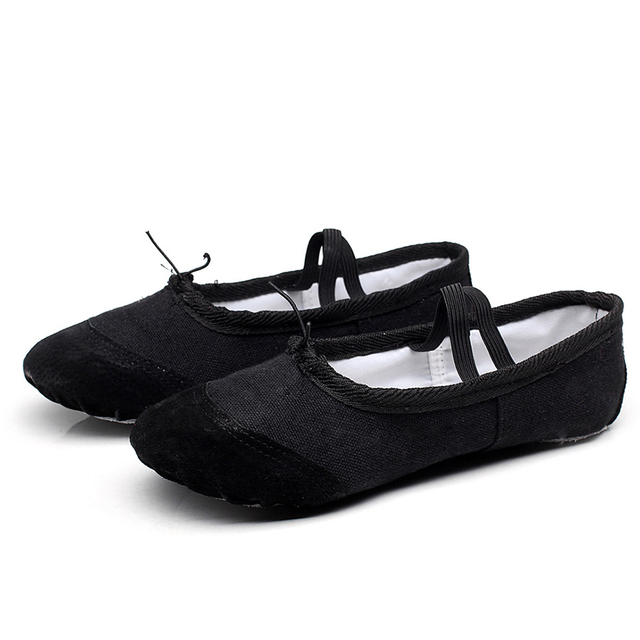 Zapatos de baile para niños de las mujeres de fondo suave práctica rojo blanco y negro gato garra zapatos carne Rosa baile niñas chino ballet
