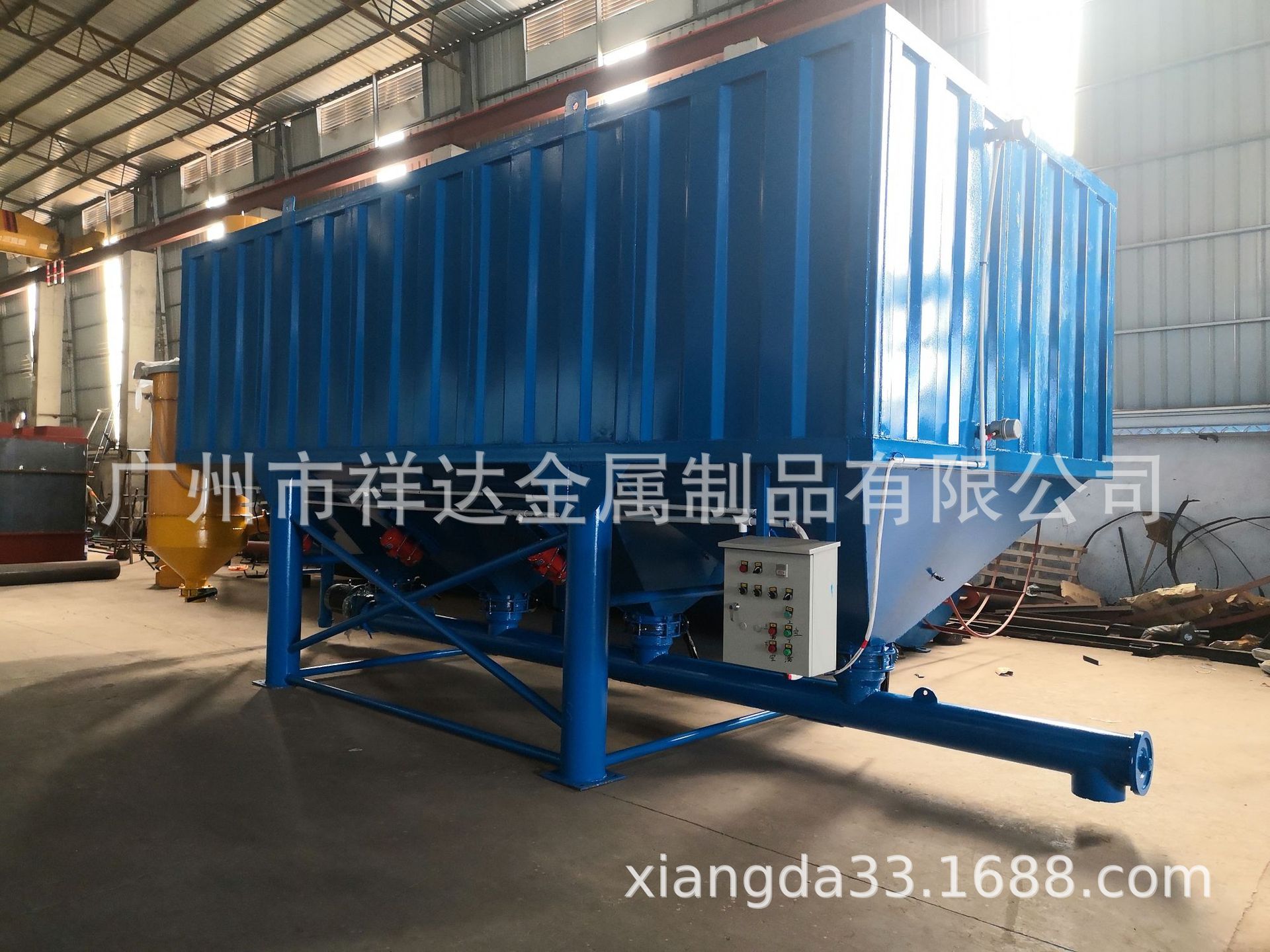 广州祥达厂家直销卧式、立式水泥料仓，配套螺旋输送机