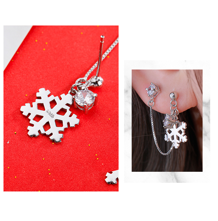 Snowflake Double Ear Studs