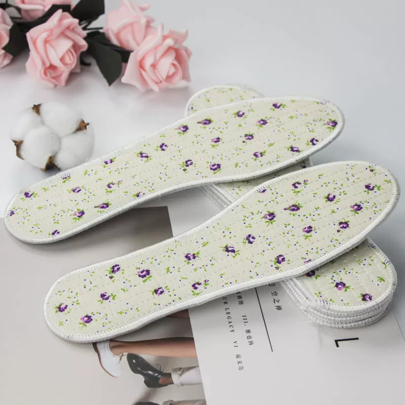 Прямые поставки с фабрики, мужской и женский дезодорант с цветочной тканью, дышащий впитывающий пот аромат, спортивный летний дезодорант с мягким дном, Удобные стельки оптом