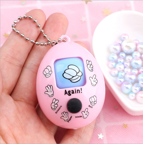 Manufacturer wholesale model guessing egg rock paper scissors game egg punching egg keychain pendant gashapon toy