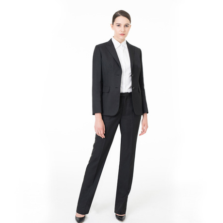 2019新款女式羊毛西装套装 西服职业装简约时尚女士修身套装定制