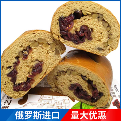 俄式吐司面包俄之恋牌核桃仁葡萄干蔓越莓干早餐果仁小列巴350g