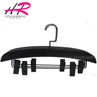黑色褲架實木褲架實木裙夾防滑粉色褲架服裝店衣架褲架黑粉黃衣架