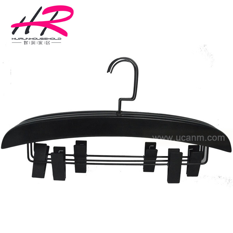 黑色褲架實木褲架實木裙夾防滑粉色褲架服裝店衣架褲架黑粉黃衣架