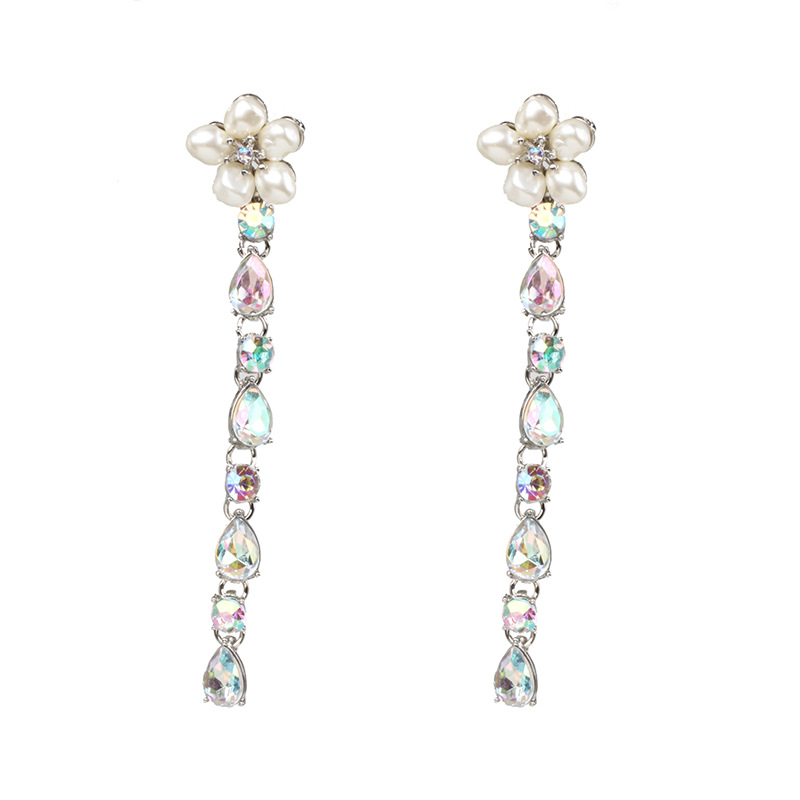 Hot Earrings Colored Diamonds Dripping Female Exaggerated Earrings display picture 7