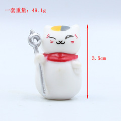 Small size 6 Natsume’s friend cat teacher figures Animation peripheral cat gashapon dolls micro landscape ornaments