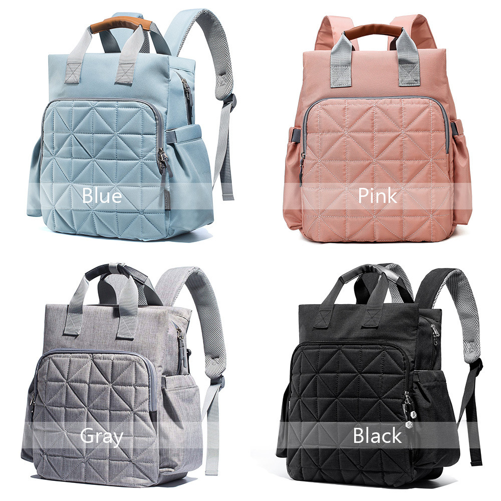 新款时尚妈咪包尿布包外出双肩多功能大容量手提背包妈妈包母婴包|ru