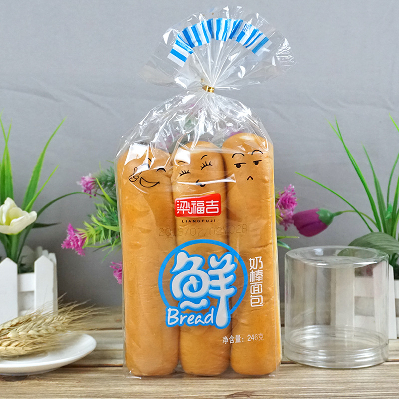 梁福吉奶香夹心口袋酸奶小面包营养早餐熟鲜休闲小零食品糕点点心