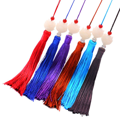 Lingzhen lotus tassel tassel Chinese knot tassel pendant fan hanging tassel ancient style Hanfu cheongsam pendant pendant