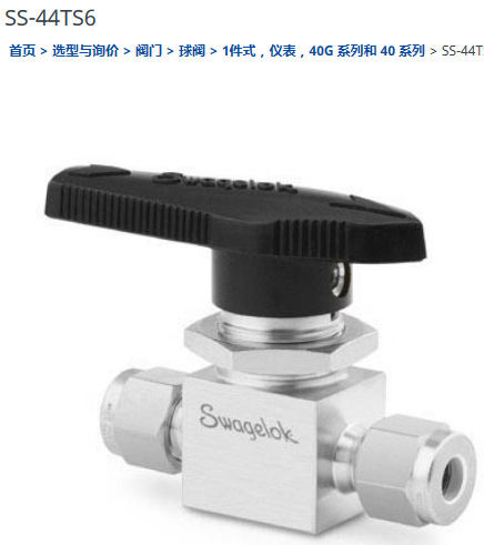 世伟洛克SS-44TS6球阀